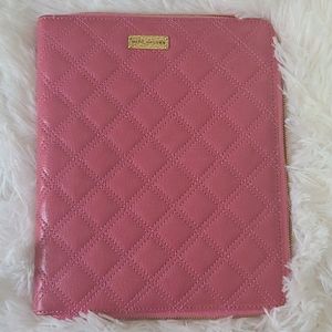 Auth Marc Jacobs Quilted Leather Zipped iPad Case
